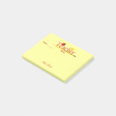 Gepersonaliseerd door JULLIE Leraar Post-it® notes (Schuin)