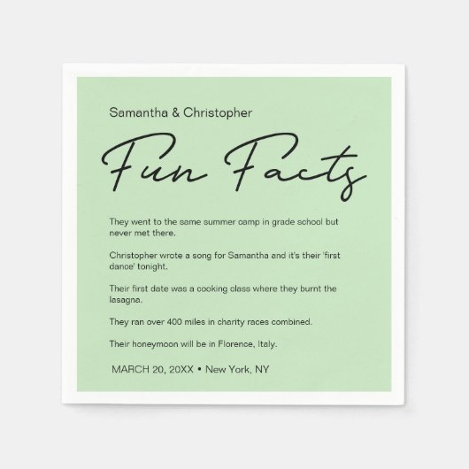 Gepersonaliseerd door Mint Green Custom Servet (Voorkant)