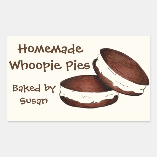 Gepersonaliseerd door Whoopie Pie Baking PA Dutch Rechthoekige Sticker (Voorkant)