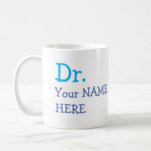 Gepersonaliseerd dr. (Jouw naam) PhD Afstuderen Koffiemok (Links)