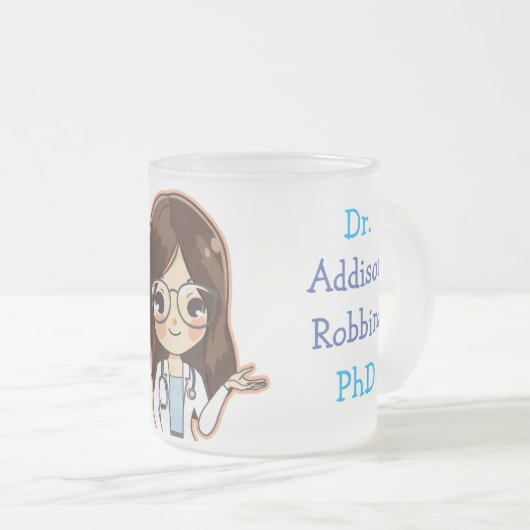 Gepersonaliseerd dr. (Jouw naam) PhD Afstuderen Te Matglas Koffiemok (Voorkant rechts)