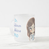 Gepersonaliseerd dr. (Jouw naam) PhD Afstuderen Te Matglas Koffiemok (Voorkant links)