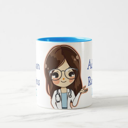 Gepersonaliseerd dr. (Jouw naam) PhD Afstuderen Tweekleurige Koffiemok (Center)