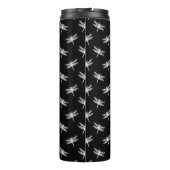 Gepersonaliseerd Dragonfly Pattern Black en White Thermosbeker (Achterkant)