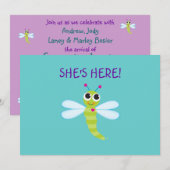 Gepersonaliseerd Dragonfly-uitnodiging Kaart (Voorkant / Achterkant)