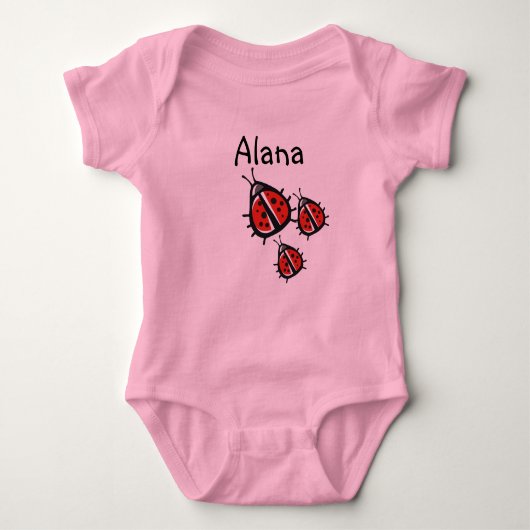 Gepersonaliseerd Drie Kleine Shirt Ladybug (Voorkant)