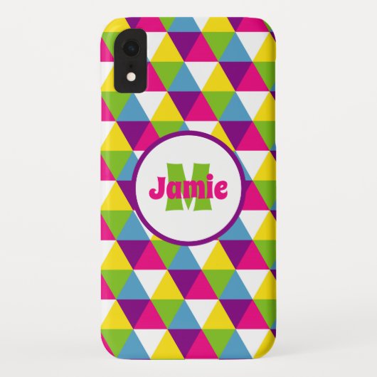 Gepersonaliseerd driehoekspatroon Case-Mate iPhone case (Achterkant)