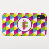 Gepersonaliseerd driehoekspatroon Case-Mate iPhone case (Achterkant (horizontaal))