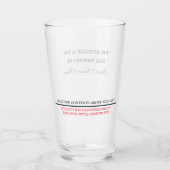 Gepersonaliseerd drink glas met grappige navullijn (Voorkant)