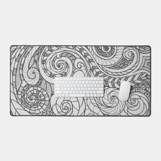 Gepersonaliseerd drukbezochte kunst Doodle Design Bureaumat (Keyboard & Muis)
