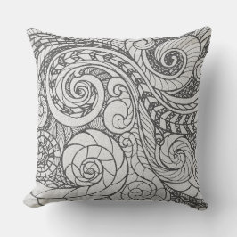 Gepersonaliseerd drukbezochte kunst Doodle Design Kussen