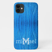 Gepersonaliseerd druppelend blauw verfeffect Case-Mate iPhone case (Achterkant)