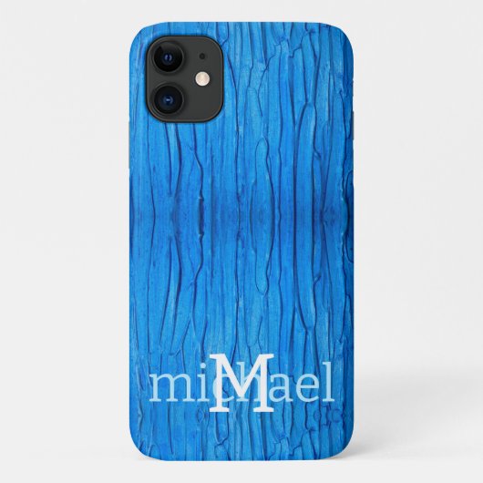 Gepersonaliseerd druppelend blauw verfeffect Case-Mate iPhone case (Achterkant)