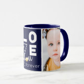 Gepersonaliseerd Dubbele foto hou van je Mok (Voorkant rechts)