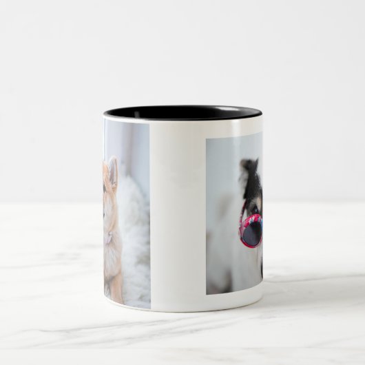 Gepersonaliseerd dubbelzijdige gepersonaliseerde f tweekleurige koffiemok (Center)