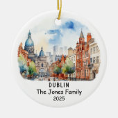 Gepersonaliseerd Dublin Ornament, Ierland Keramisch Ornament (Voorkant)