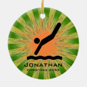 Gepersonaliseerd duikend Ornament (Achterkant)