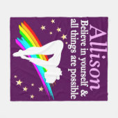  GEPERSONALISEERD DUIKMEISJE POSTER FLEECE DEKEN (Voorkant (Horizontaal))