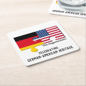 Gepersonaliseerd DUITS AMERIKAANS Kartonnen Onderzetters (Schuin)