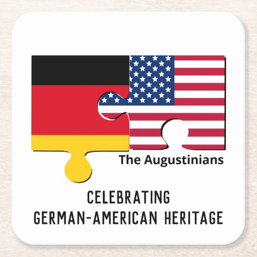 Gepersonaliseerd DUITS AMERIKAANS Kartonnen Onderzetters (Voorkant)