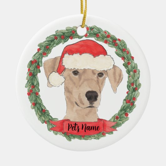 Gepersonaliseerd Duits Pinscher Keramisch Ornament (Voorkant)