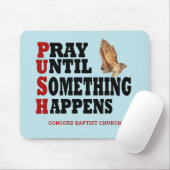 Gepersonaliseerd duwgebed tot er iets gebeurt muismat (Met muis)