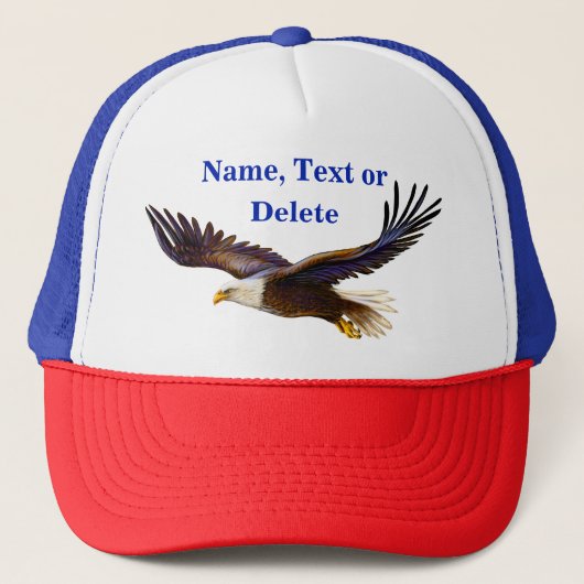 Gepersonaliseerd Eagle Pet, Pet. Jouw tekst Trucker Pet (Voorkant)