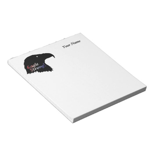 Gepersonaliseerd Eagle Sterke Note Pad Notitieblok (Schuin)