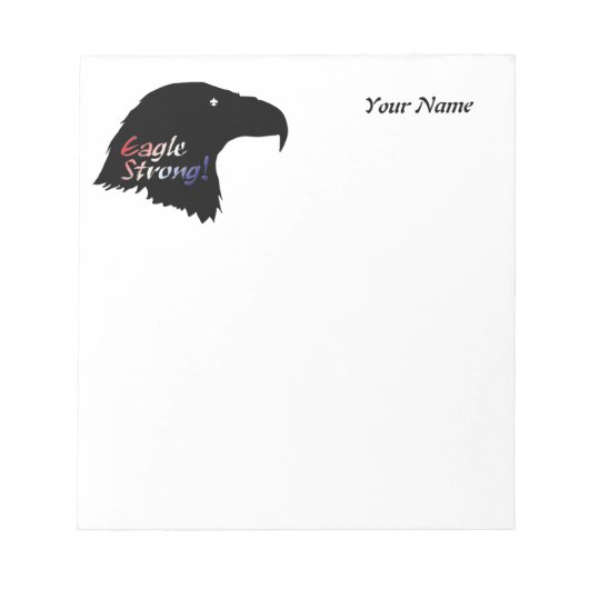 Gepersonaliseerd Eagle Sterke Note Pad Notitieblok (Voorkant)