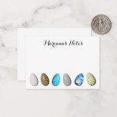 gepersonaliseerd easter 3d kleurrijke eitjes minim notitiekaartje (Voorkant / Achterkant in situ)