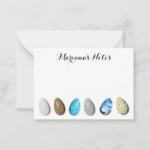 gepersonaliseerd easter 3d kleurrijke eitjes minim notitiekaartje (Voorkant)