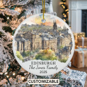 Gepersonaliseerd Edinburgh Ornament, Schotland cad Keramisch Ornament