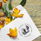 Gepersonaliseerd eekhoorn retouradres  zelfinktende stempel