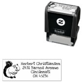 Gepersonaliseerd eekhoorn retouradres zelfinktende stempel (In situ)