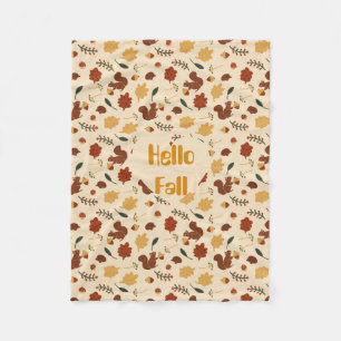 Gepersonaliseerd eekhoorns Herfst bos Fleece Deken