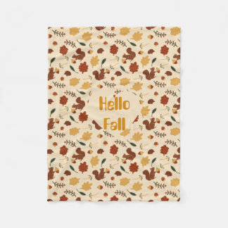 Gepersonaliseerd eekhoorns Herfst bos Fleece Deken