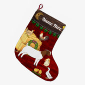 Gepersonaliseerd - Een kerkboergeit van een land Grote Kerstsok (Voorkant (Hangend))
