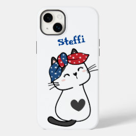 Gepersonaliseerd een leuke slapende kat Case-Mate iPhone 14 plus hoesje