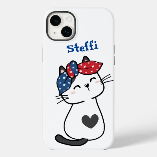 Gepersonaliseerd een leuke slapende kat Case-Mate iPhone case (Achterkant)