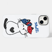 Gepersonaliseerd een leuke slapende kat Case-Mate iPhone case (Achterkant (horizontaal))