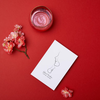 Gepersonaliseerd, één lijn, liefde, boho, Arabisch Briefkaart