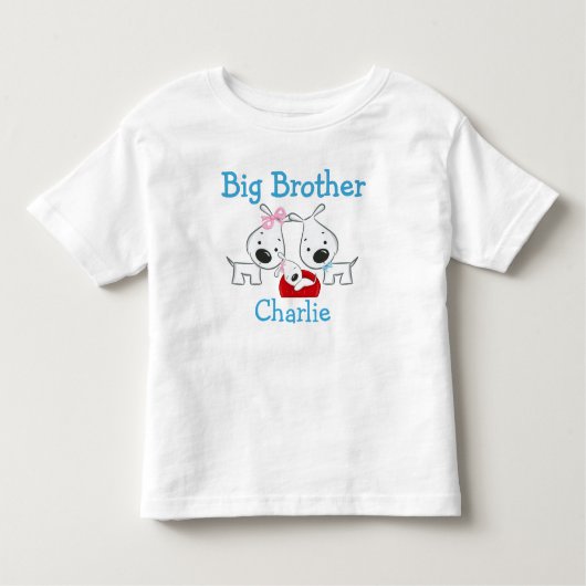 Gepersonaliseerd Een naam toevoegen Dogs Big Broth Kinder Shirts (Voorkant)