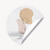 Gepersonaliseerd, één regel, liefde, boho, Arabisc Ronde Sticker