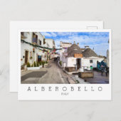 Gepersonaliseerd, een uitzicht van Alberobello, Ap Briefkaart (Voorkant / Achterkant)