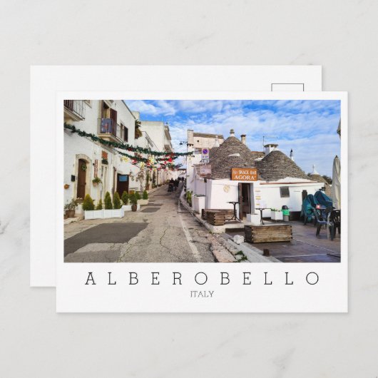 Gepersonaliseerd, een uitzicht van Alberobello, Ap Briefkaart (Voorkant / Achterkant)