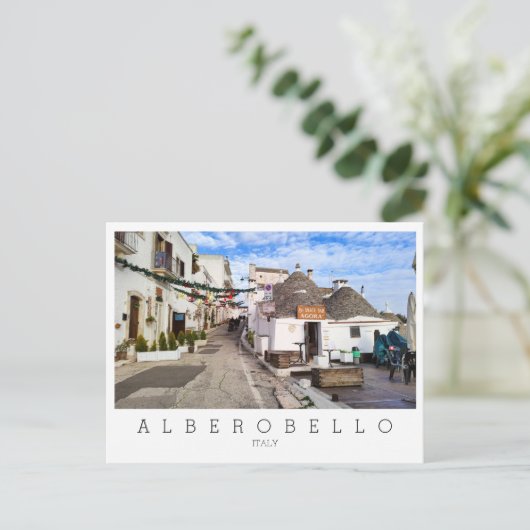 Gepersonaliseerd, een uitzicht van Alberobello, Ap Briefkaart (Staand voorkant)