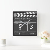 Gepersonaliseerd één van een KindClapperboard van  Vierkante Klok (Huis)