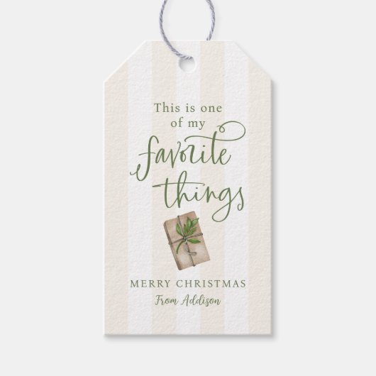 Gepersonaliseerd Een van mijn favoriete dingen Gif Cadeaulabel (Voorkant)