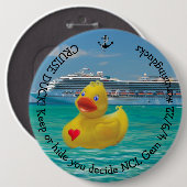 Gepersonaliseerd eend ronde button 6,0 cm (Voorkant /achterkant)