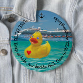 Gepersonaliseerd eend ronde button 6,0 cm (In situ)